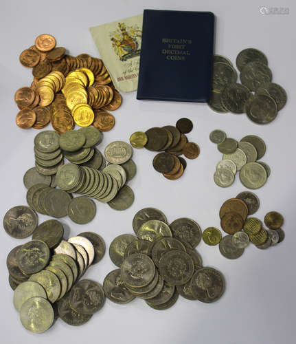 A group of British pre-decimal coins, comprising pre-1947 issues, three half-crowns, a florin