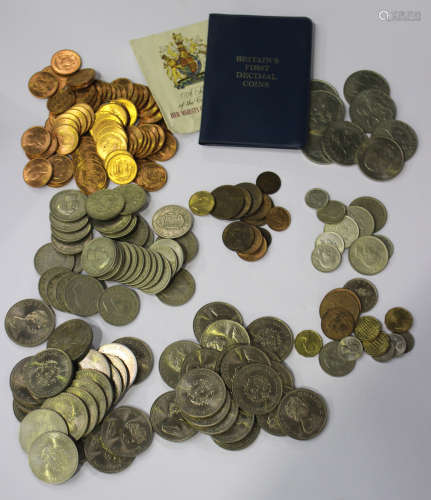 A group of British pre-decimal coins, comprising pre-1947 issues, three half-crowns, a florin