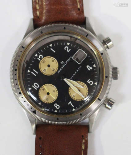 A Hamilton Khaki Automatic steel cased gentleman's chronograph wristwatch, the jewelled movement