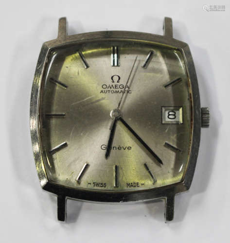 An Omega Automatic steel cushion cased gentleman's wristwatch, circa 1973, the signed and jewelled