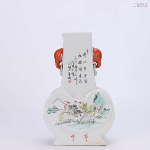 A Chinese Landscape Light colorful porcelain Vase