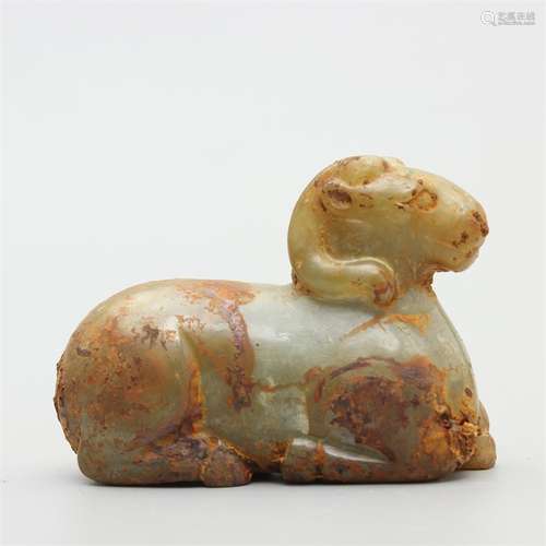 A Chinese Jade Sheep