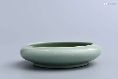 A Chinese Celadon Glazed Porcelain Brush Washer