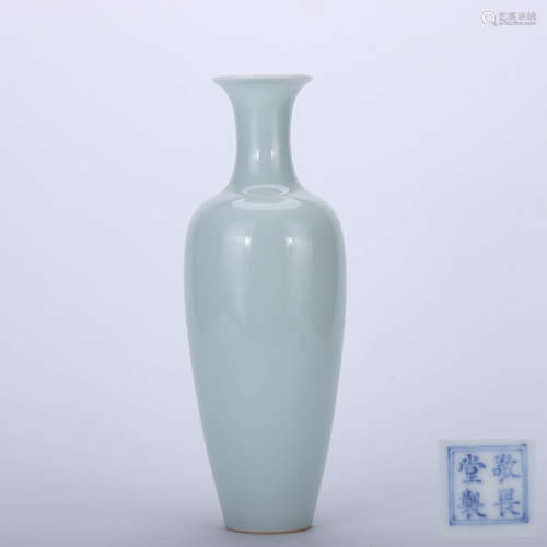 A Chinese Cyan Glazed Porcelain Vase