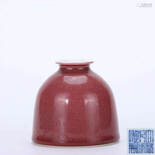 A Chinese Red Glazed Porcelain Zun