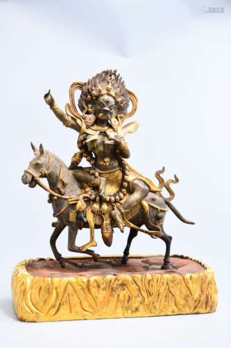 A Chinese Bronze Statue of Palden Lhamo