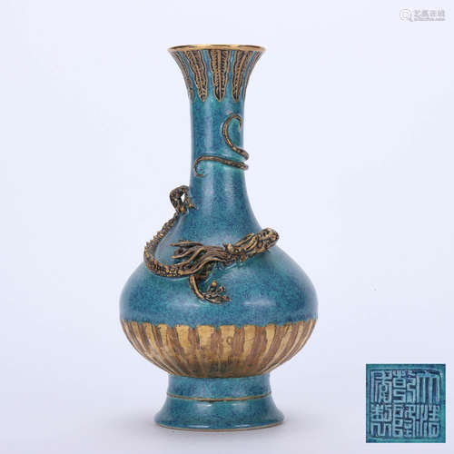 A Chinese Fancy Glaze Dragon Pattern Porcelain Flower Vase