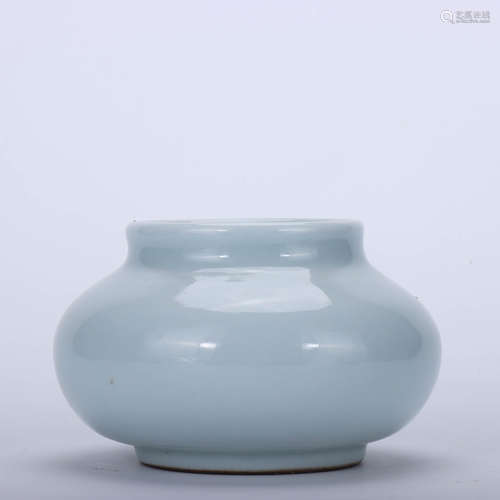 A Chinese Light Blue Glazed Porcelain Water Pot