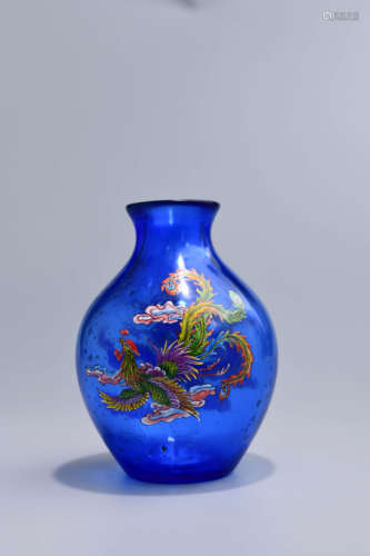 A Chinese Blue Porcelain Zun