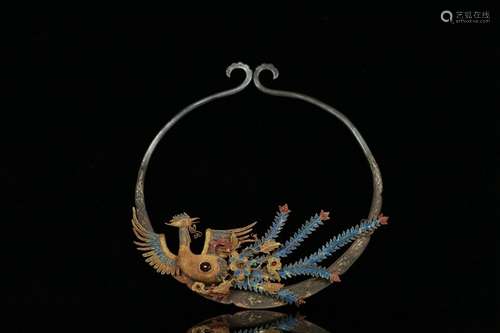 A Chinese Golden Phoenix Necklet