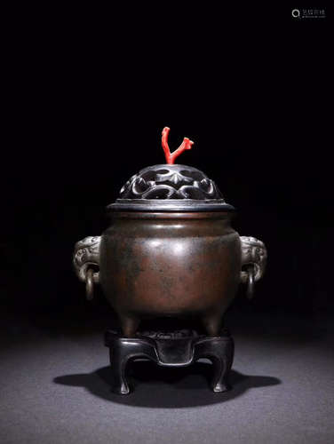 A Chinese Bronze Incense Burner