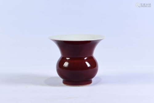 A Chinese Red Glazed Porcelain Vessel