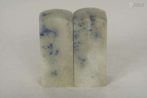 A Pair of Chinese Qingtian Stone Seal Material