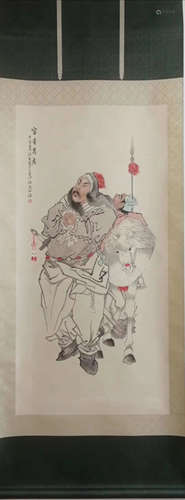 A Chinese Figure Painting Scroll, Shen Xinhai Mark