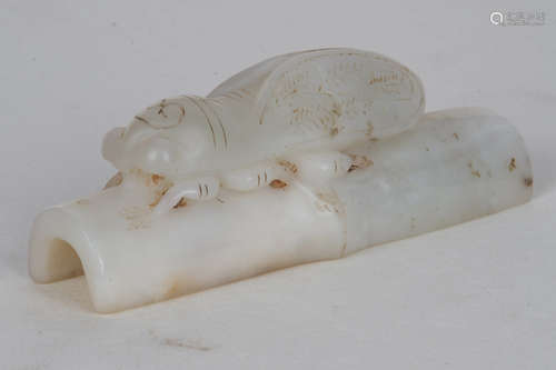 A Chinese Carved Hetian Jade Ornament