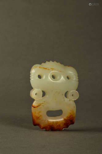 A Chinese Carved Hetian Jade Pendant