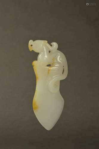 A Chinese Carved Hetian Jade Ornament