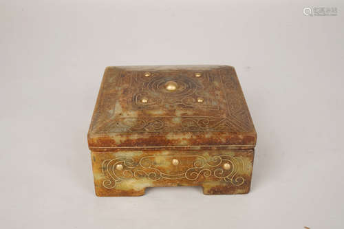 A Chinese Hetian Jade
Seal Box