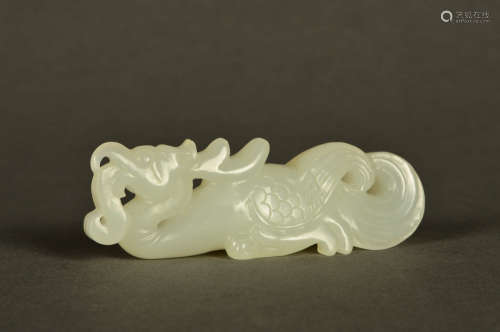 A Chinese Carved Hetian Jade Ornament