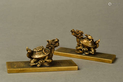A Chinese Bronze ‘Dragon’ Paperweight