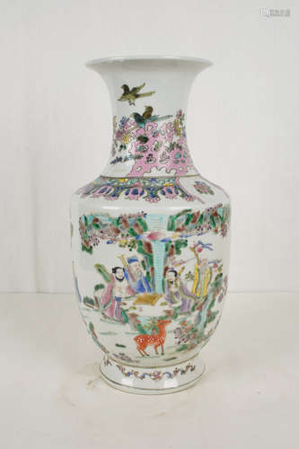 A Chinese Multi Colored Figure Pattern Porcelain Vase