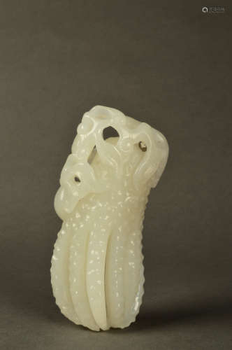 A Chinese Carved Hetian Jade Ornament