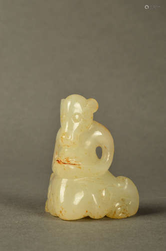 A Chinese Carved Hetian Jade Pendant