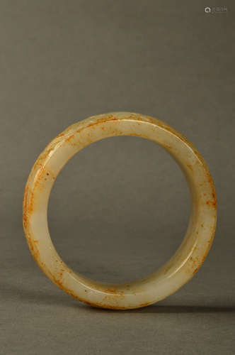 A Chinese Carved Hetian Jade Bracelet