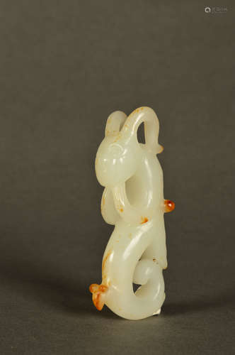 A Chinese Carved Hetian Jade Ornament