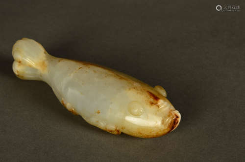 A Chinese Carved Hetian Jade Ornament