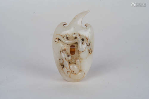 A Chinese Carved Hetian Jade Pendant