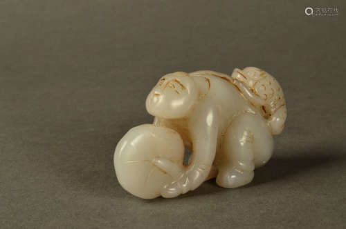 A Chinese Carved Hetian Jade Ornament