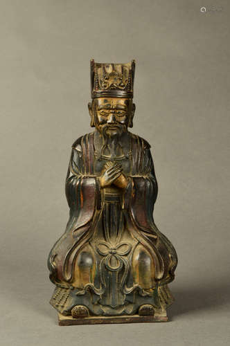 A Chinese Bronze Figure Statue