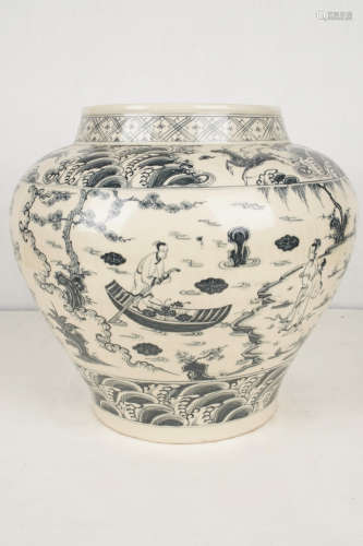 A Chinese Blue and White Porcelain Jar