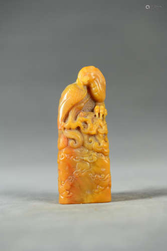 A Chinese Ross Quartz Stone Seal