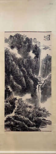 A Chinese Painting Scroll, Guo Gongda Mark