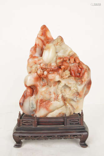 A Chinese Shoushan Stone Carved Ornament