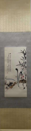 A Chinese Painting Scroll, Zhang Daqian Mark