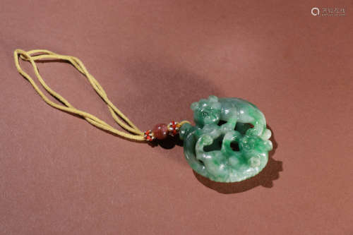 A Chinese Jadeite Carved Pendant