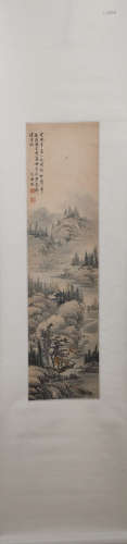 A Chinese Landscape Painting, Wang Shimin Mark