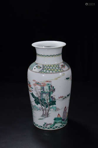 A Chinese Multi Colored Figure Painted Porcelain Vase