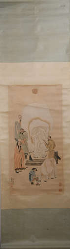 A Chinese Figure Painting, Shen Zhenlin Mark