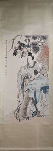 A Chinese Figure Painting, Ren Bonian Mark