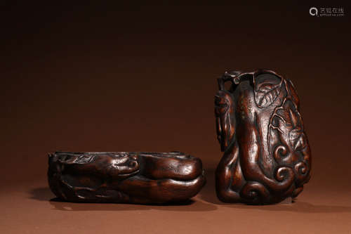 A Chinese Eaglewood Carved Box