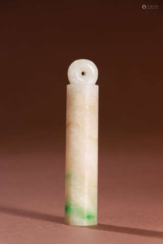 A Chinese Jadeite Arrow Tube