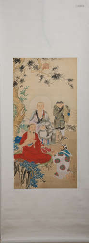 A Chinese Figure Painting, Shen Zhenlin Mark