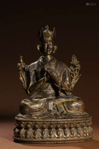 A Chinese Copper Statue of Gyalwa Karmapa