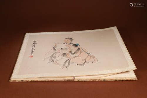 A Chinese Figure Painting Album, Zhang Daqian Mark