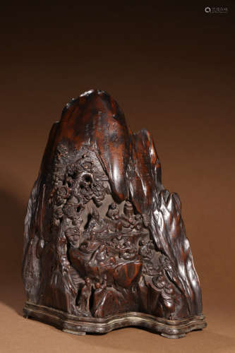 A Chinese Eaglewood Carved Ornament, Wang Zhihuan Mark