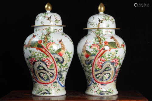 A Chinese Enamel Dragon&phoenix Pattern Porcelain Jar